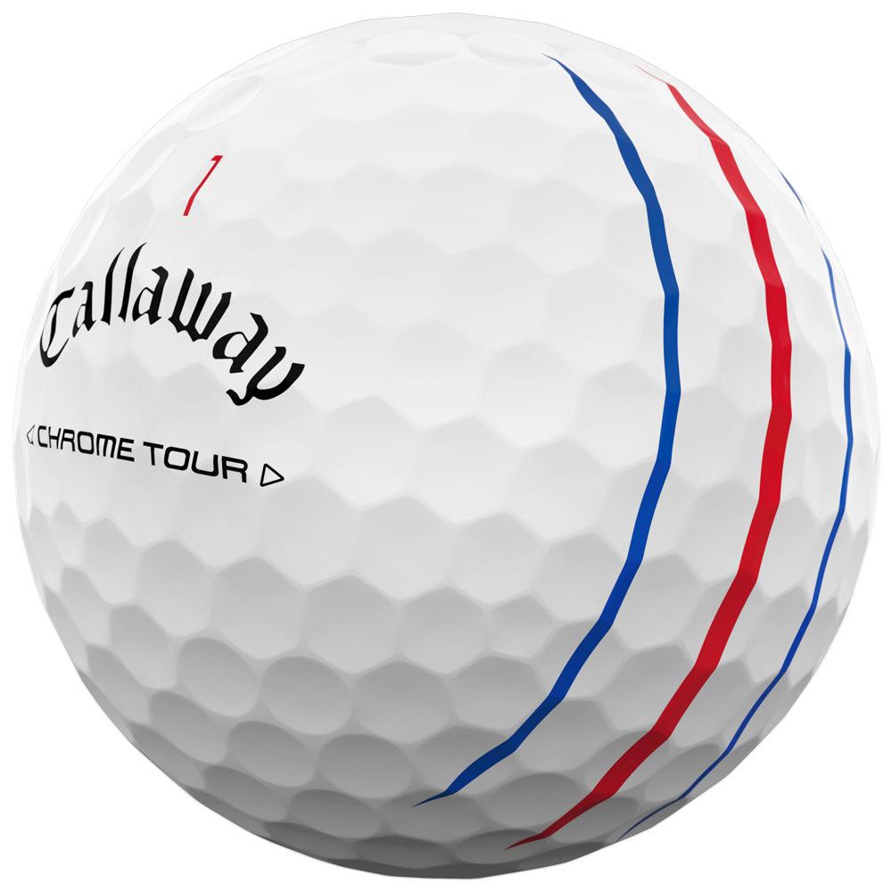 Chrome Tour Triple Track Golf Balls: Enhanced Distance, Feel, and Alignment