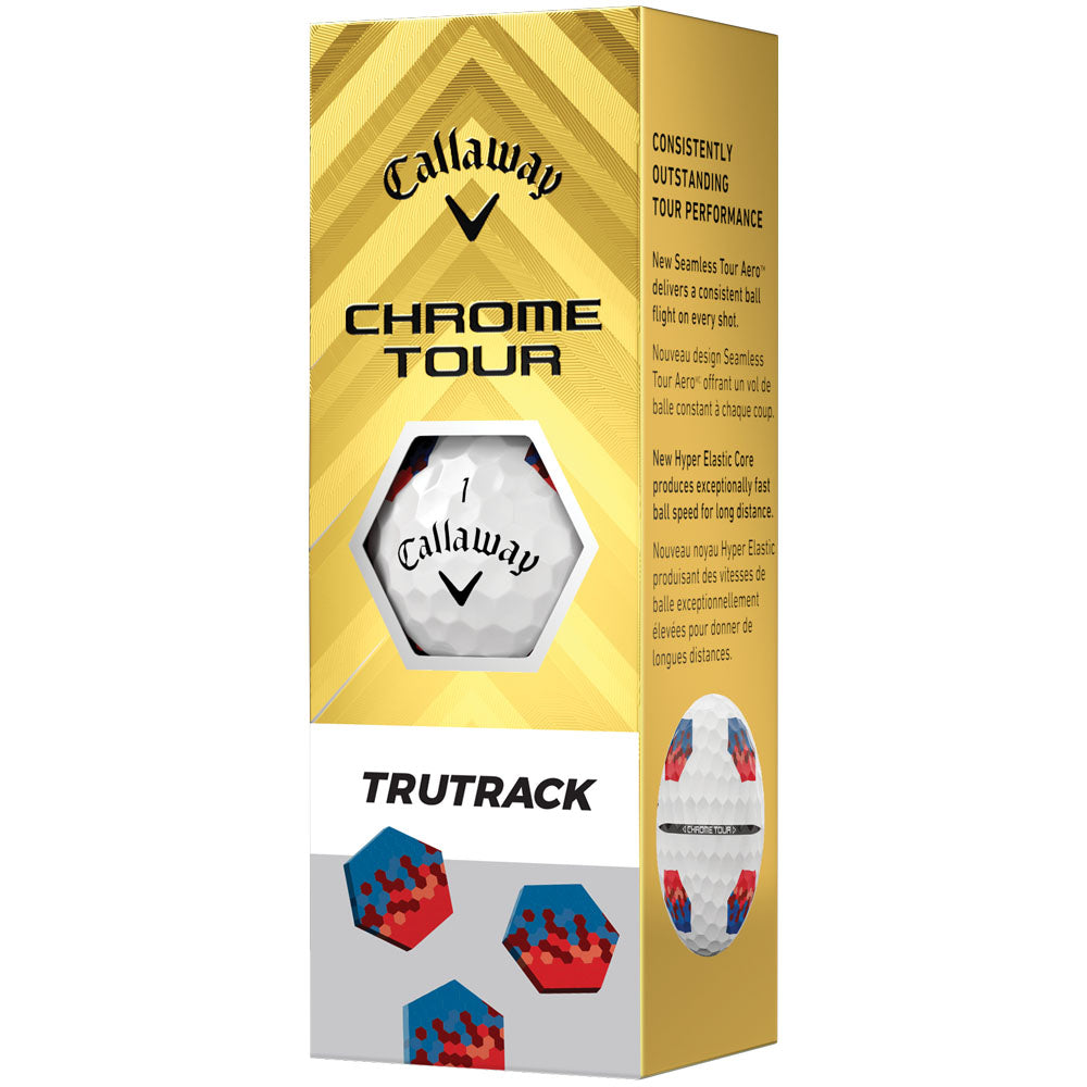 Chrome Tour TruTrack Golf Balls: Precision, Speed, and Control (12-Pack)