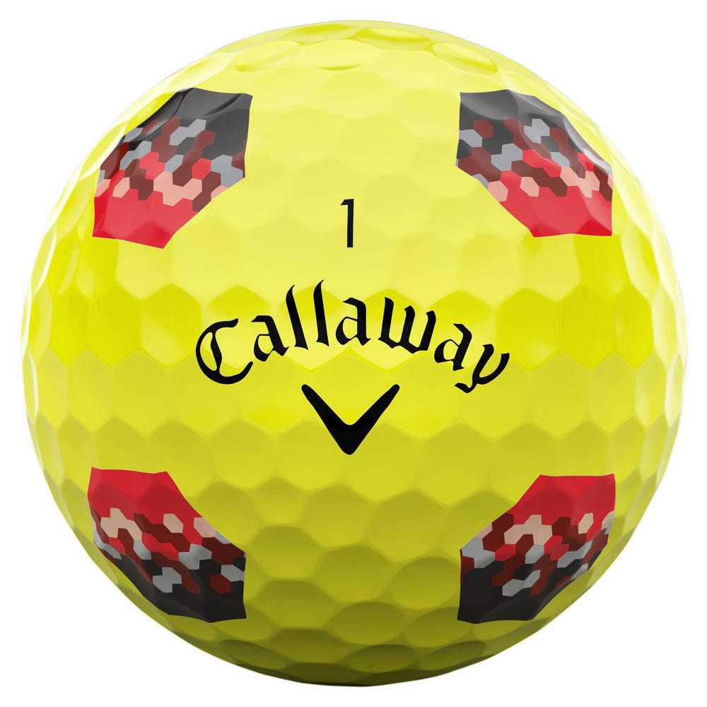 Chrome Tour TruTrack Yellow Golf Balls: Fast Speed, Tour Feel, Precision Alignment
