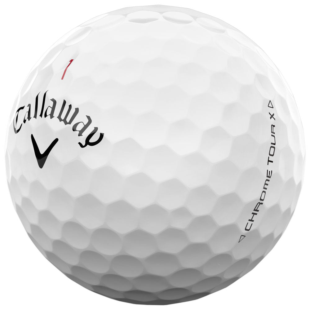 Chrome Tour X Golf Balls: White, 12-Pack, Optimal Speed & Control