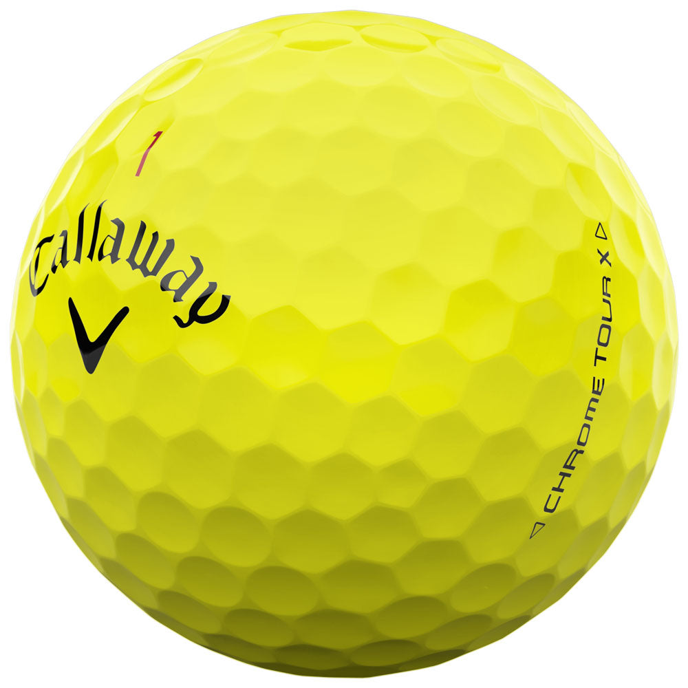 Chrome Tour X Yellow Golf Balls: Fast Core, Aero, Soft Cover