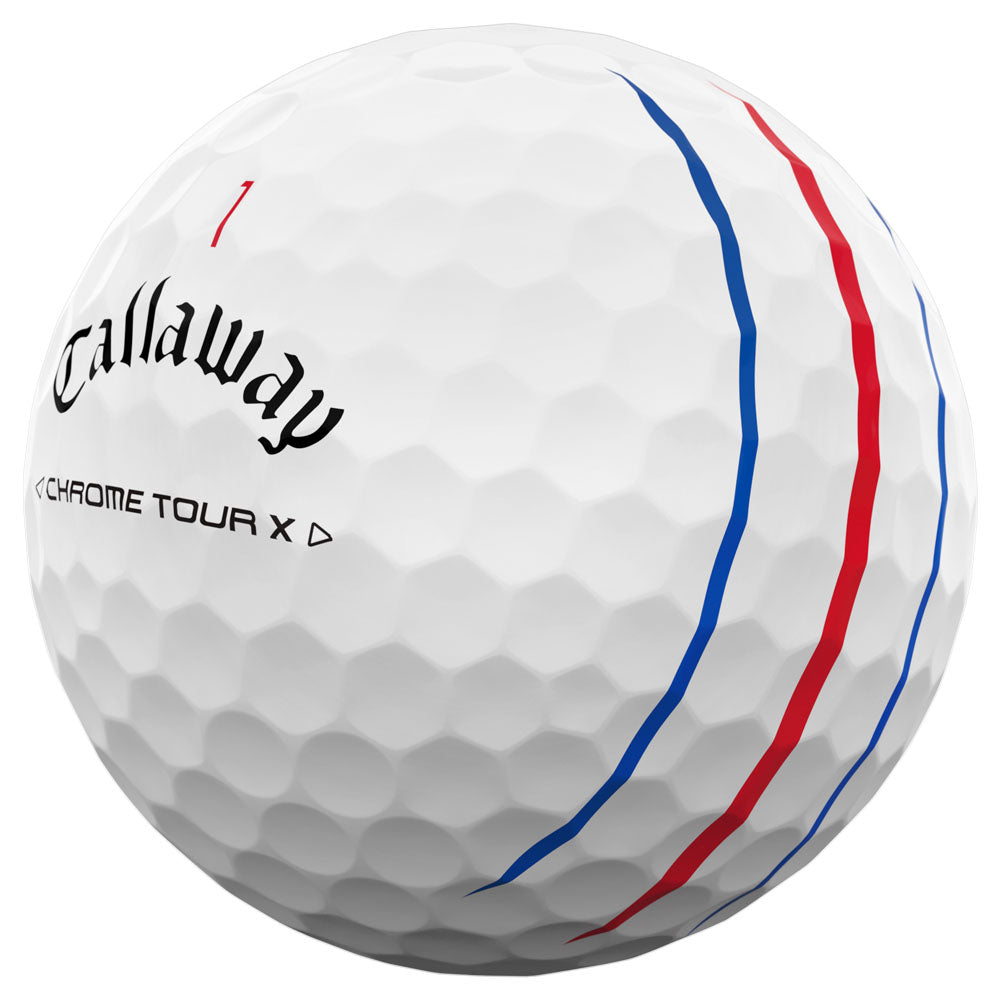 Chrome Tour X Triple Track Golf Balls 12-Pack: Speed, Control, Alignment