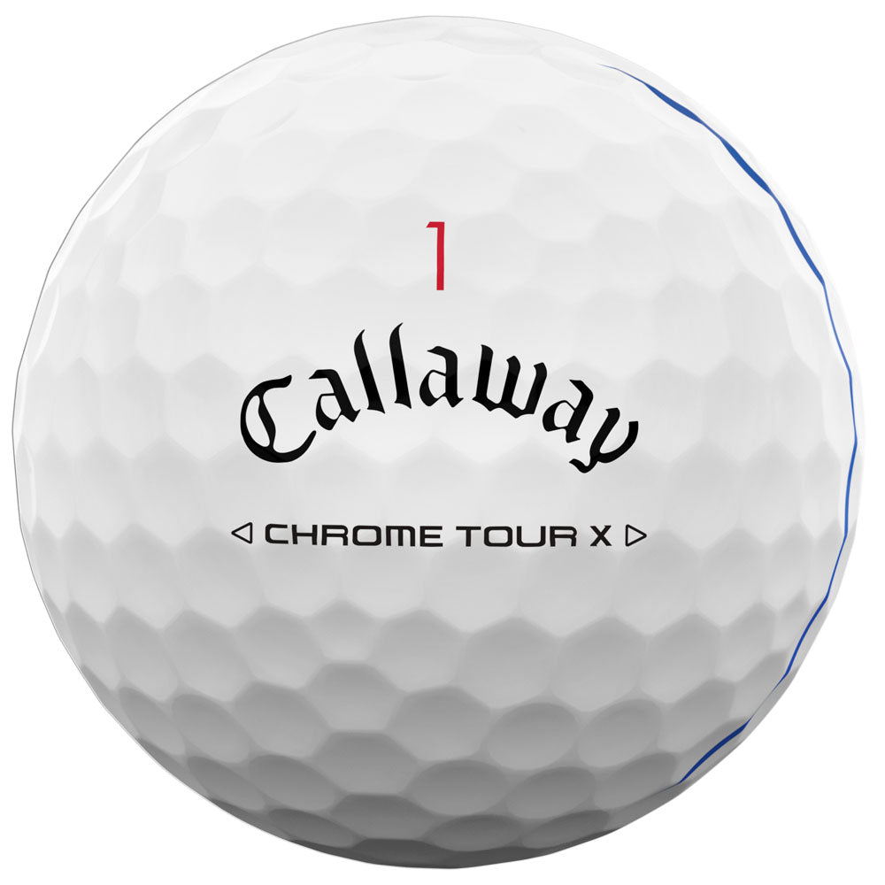 Chrome Tour X Triple Track Golf Balls 12-Pack: Speed, Control, Alignment