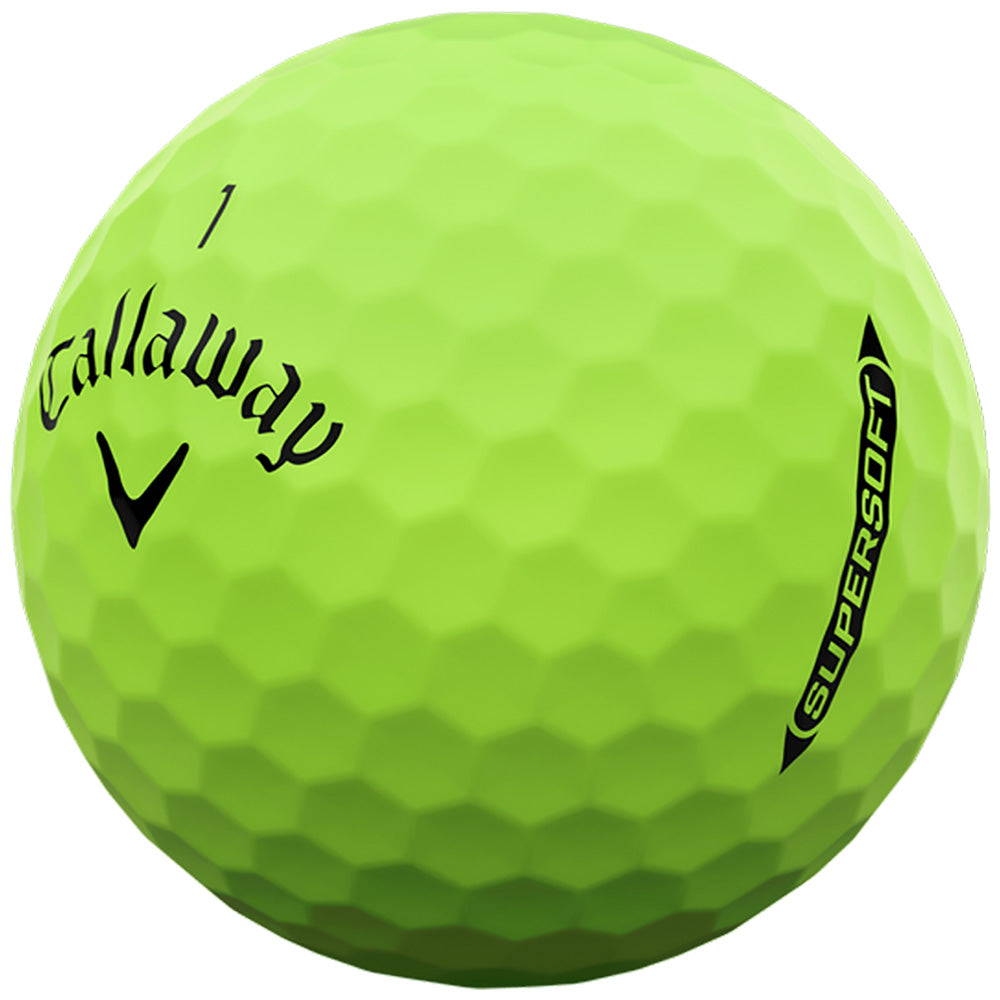 Supersoft Matte Green Golf Balls: Enhanced Distance, Soft Feel, 12-Pack