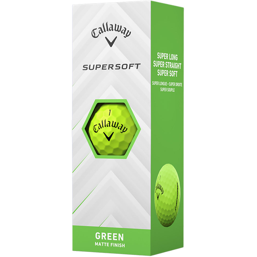 Supersoft Matte Green Golf Balls: Enhanced Distance, Soft Feel, 12-Pack