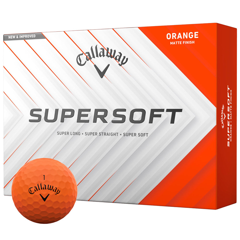 Supersoft Matte Orange Golf Balls: Distance, Super Soft Feel, Green Control