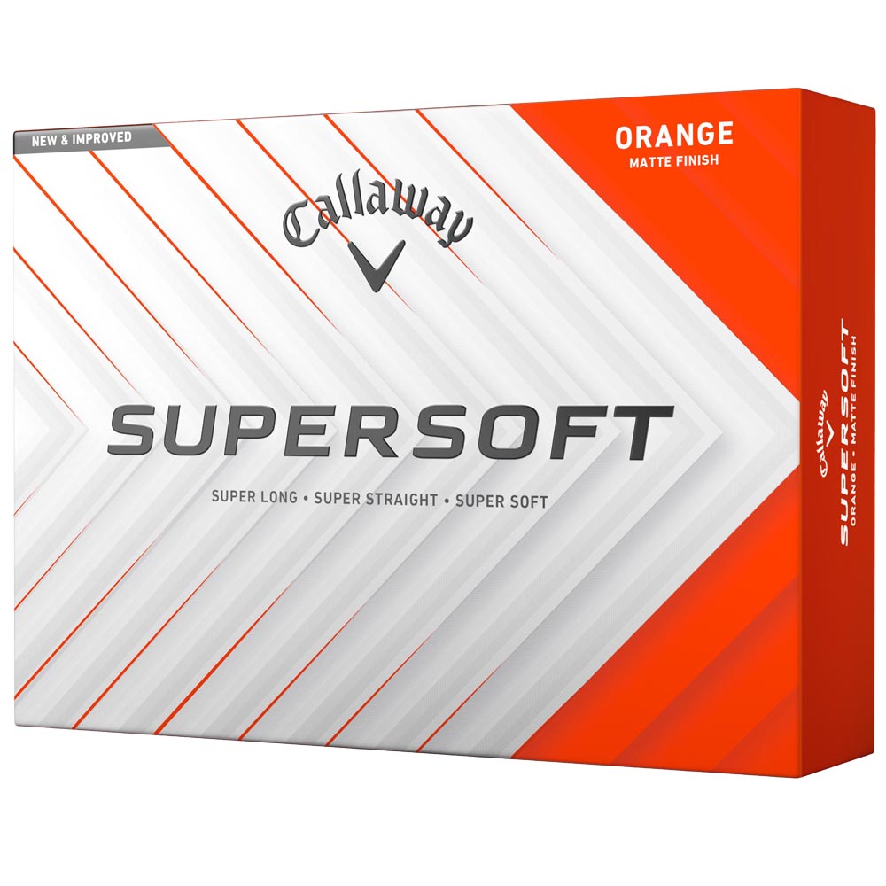 Supersoft Matte Orange Golf Balls: Distance, Super Soft Feel, Green Control