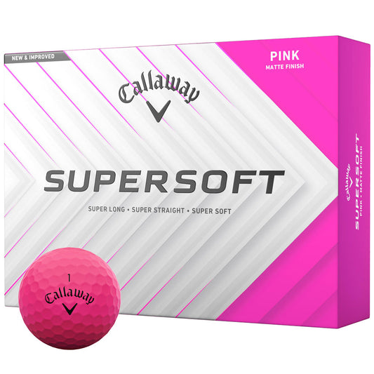 Supersoft Golf Balls - Matte Pink - Long Distance, Soft Feel, Control
