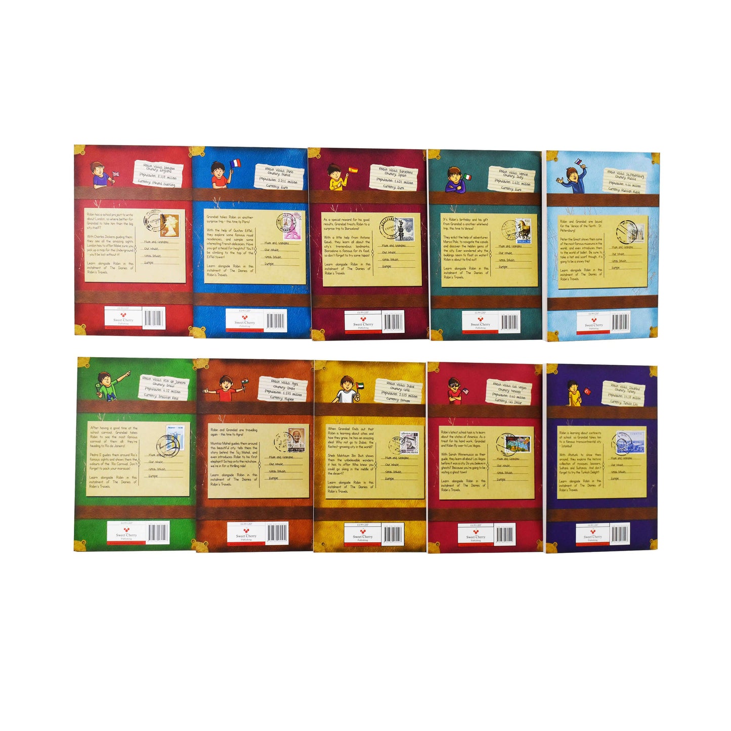 The Diaries of Robins Travels Adventures 10 Books by Angie Lake & Ken Lake - Age 9-14 - Paperback