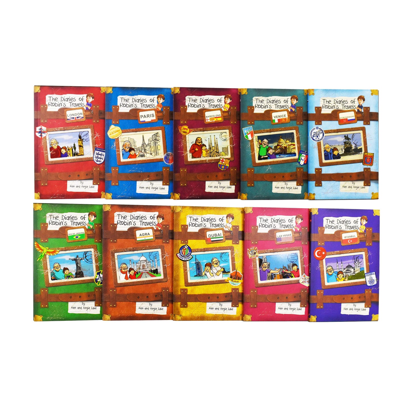 The Diaries of Robins Travels Adventures 10 Books by Angie Lake & Ken Lake - Age 9-14 - Paperback