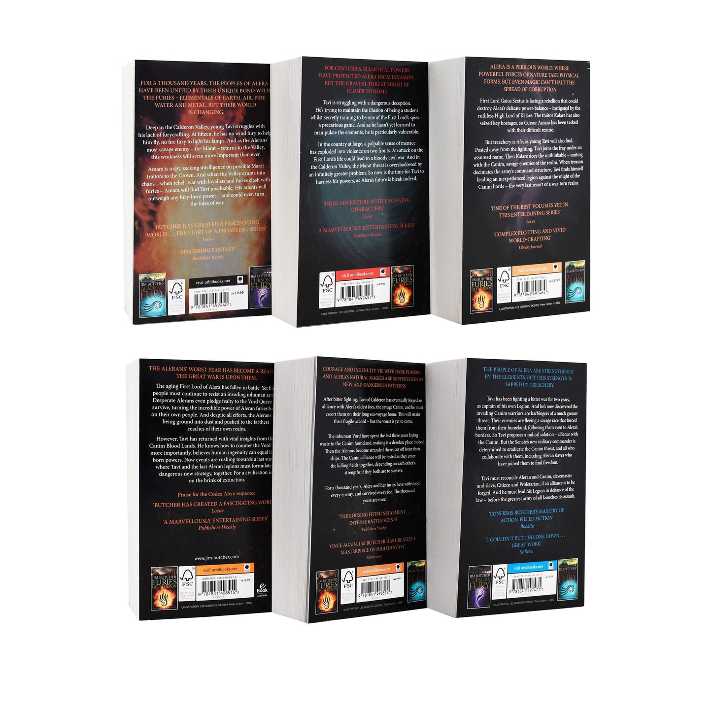 Codex Alera by Jim Butcher: Books 1-6 Complete Collection Set - Fiction - Paperback