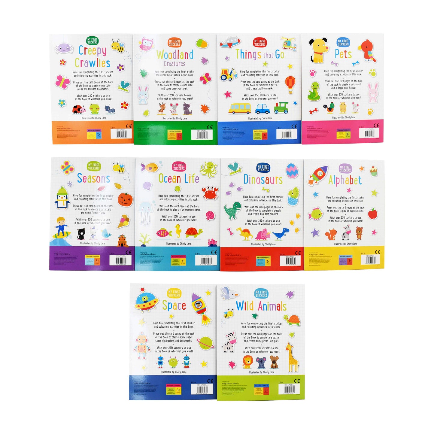 My First Stickers 10 Activity Books Collection with Over 250 stickers - Age 3-5- Paperback