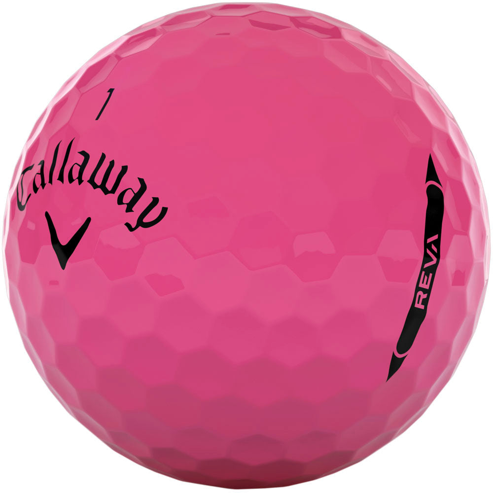 REVA Ladies Golf Balls - Enhanced Distance, Soft Feel, Pink, 12-Pack
