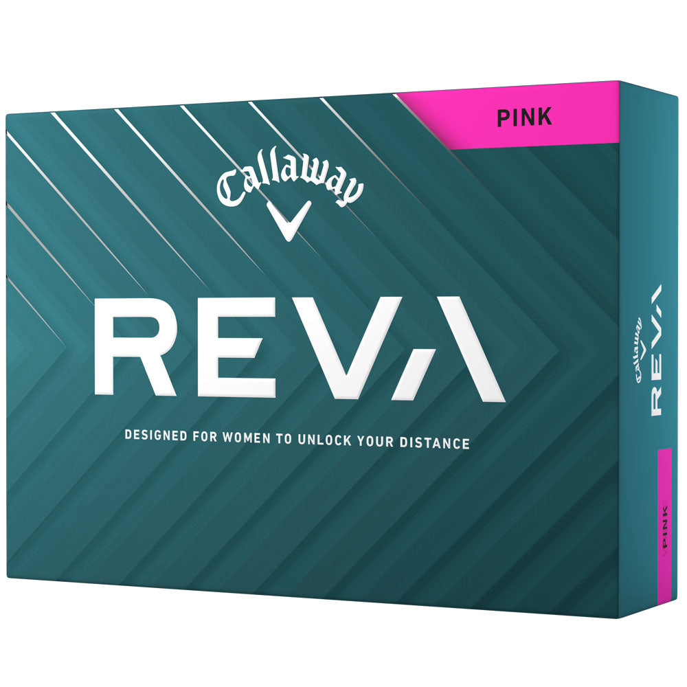 REVA Ladies Golf Balls - Enhanced Distance, Soft Feel, Pink, 12-Pack