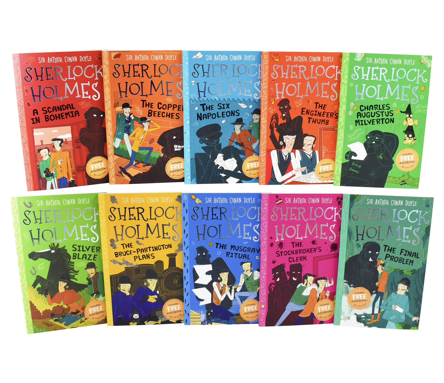 Sherlock Holmes Children's Collection 20 Books (Series 1 & 2) by Sir Arthur Conan Doyle - Ages 7-9 - Paperback