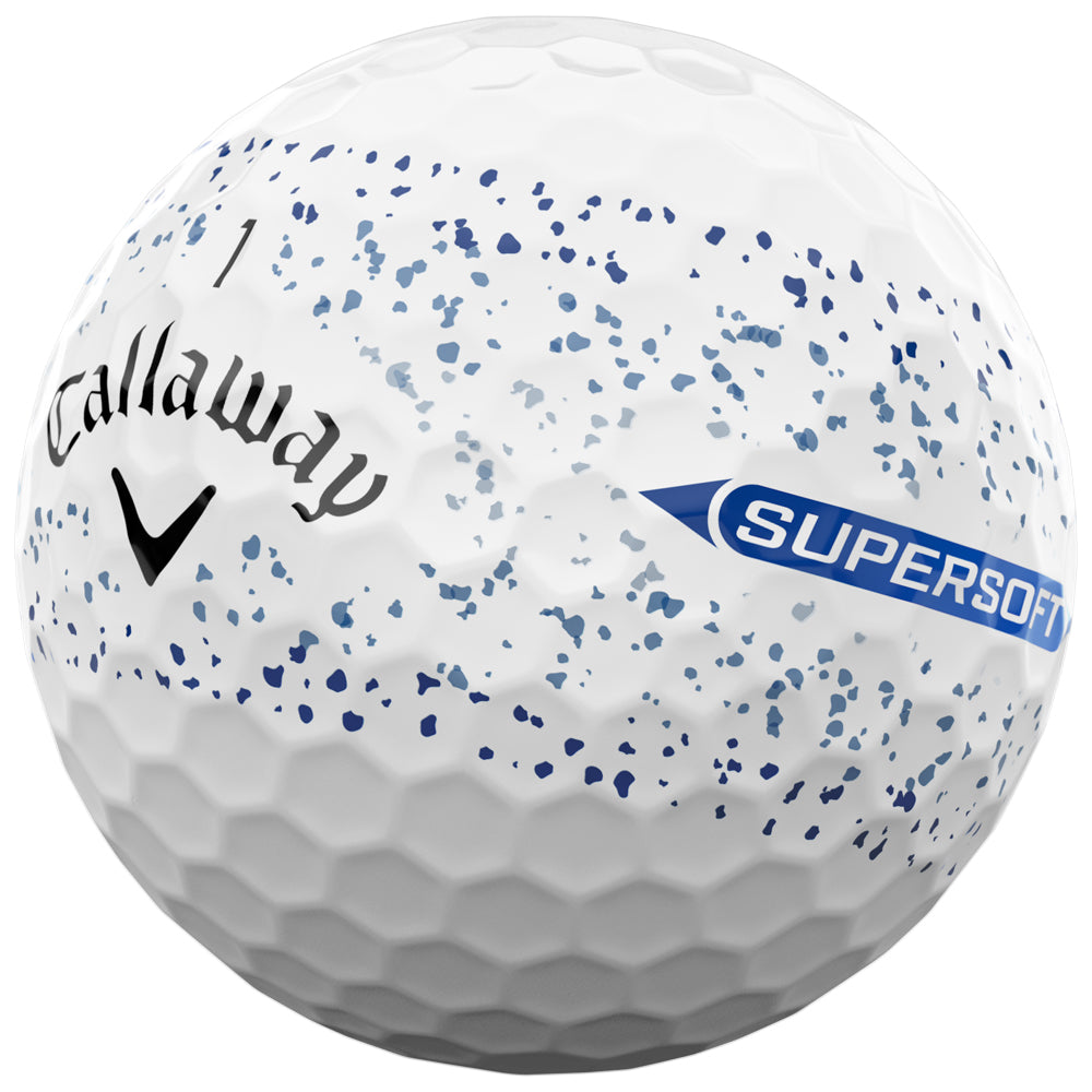 Supersoft Golf Balls - Blue Splatter - 12 Pack