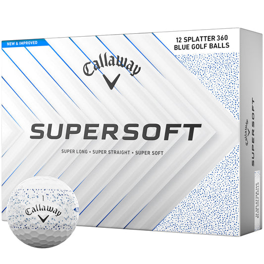 Supersoft Golf Balls - Blue Splatter - 12 Pack