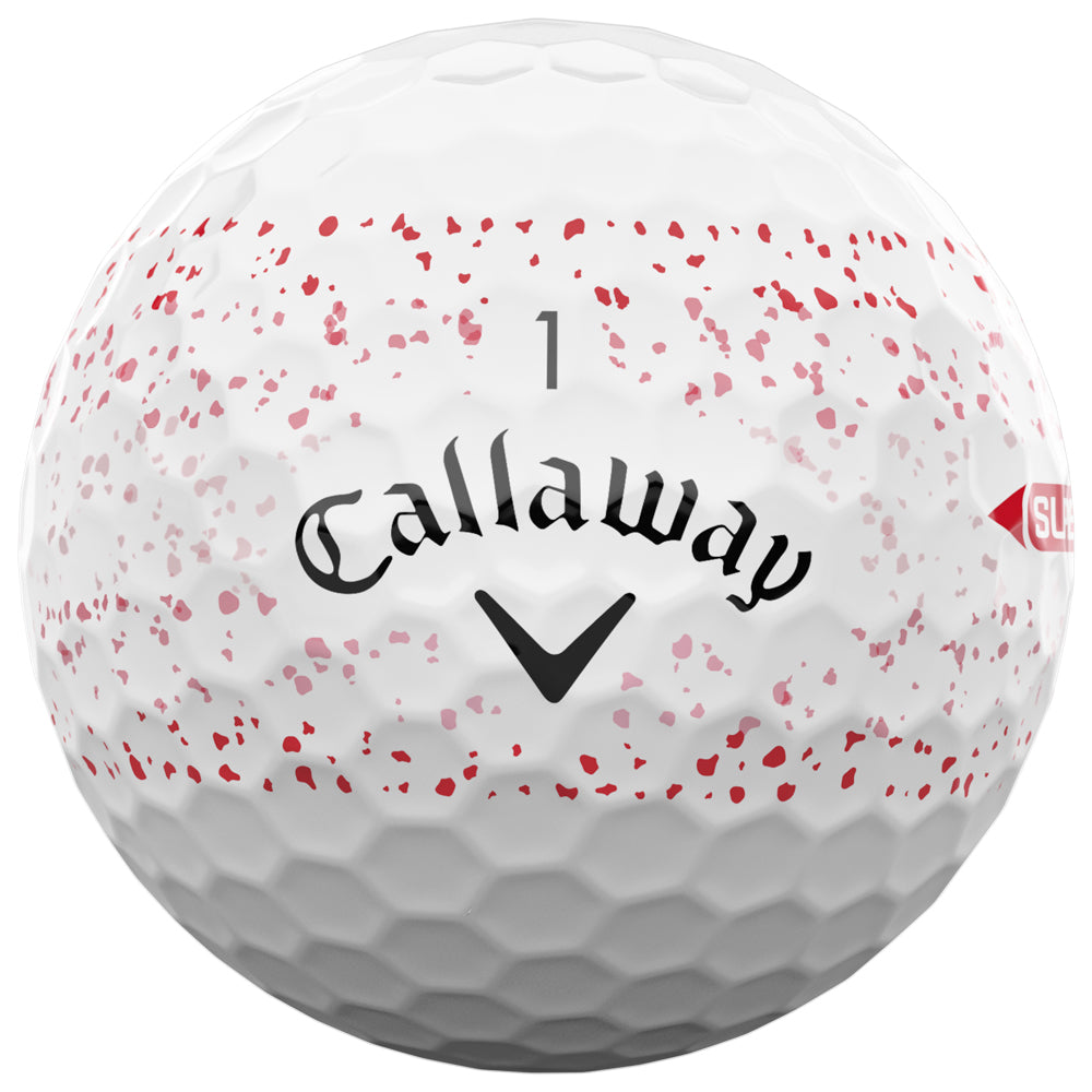 Supersoft Red Splatter Golf Balls: 12-Pack for Distance & Feel