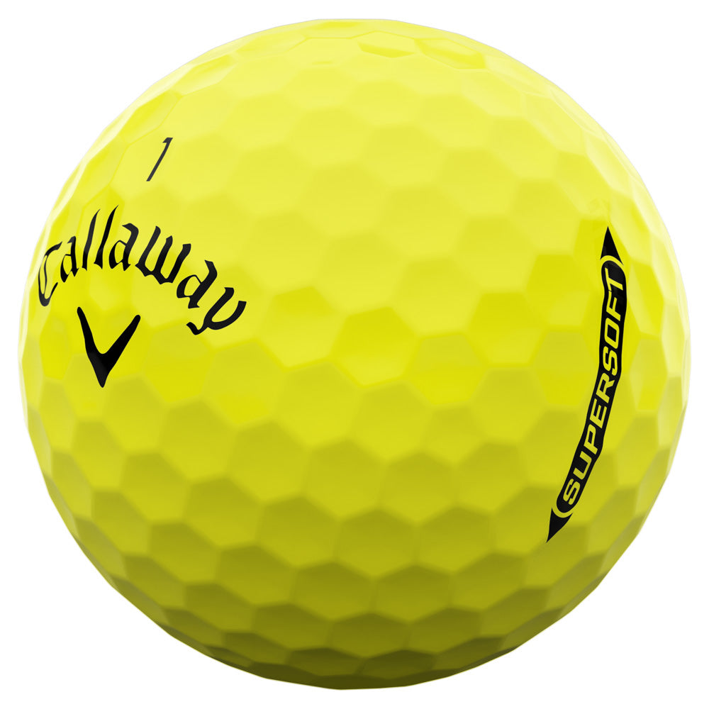 Supersoft Yellow Golf Balls: Enhanced Distance, Soft Feel, Superior Control (12-Pack)