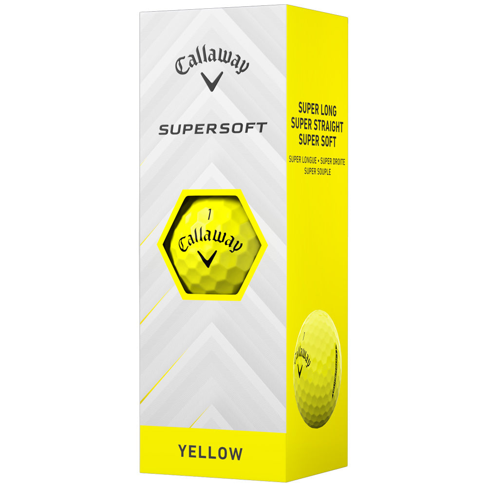 Supersoft Yellow Golf Balls: Enhanced Distance, Soft Feel, Superior Control (12-Pack)