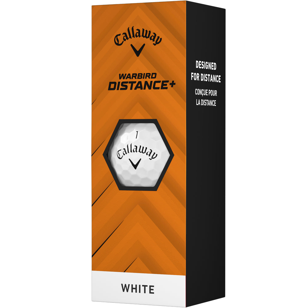 Warbird Distance+ Golf Balls: Enhanced Speed, High Launch, 12-Pack White