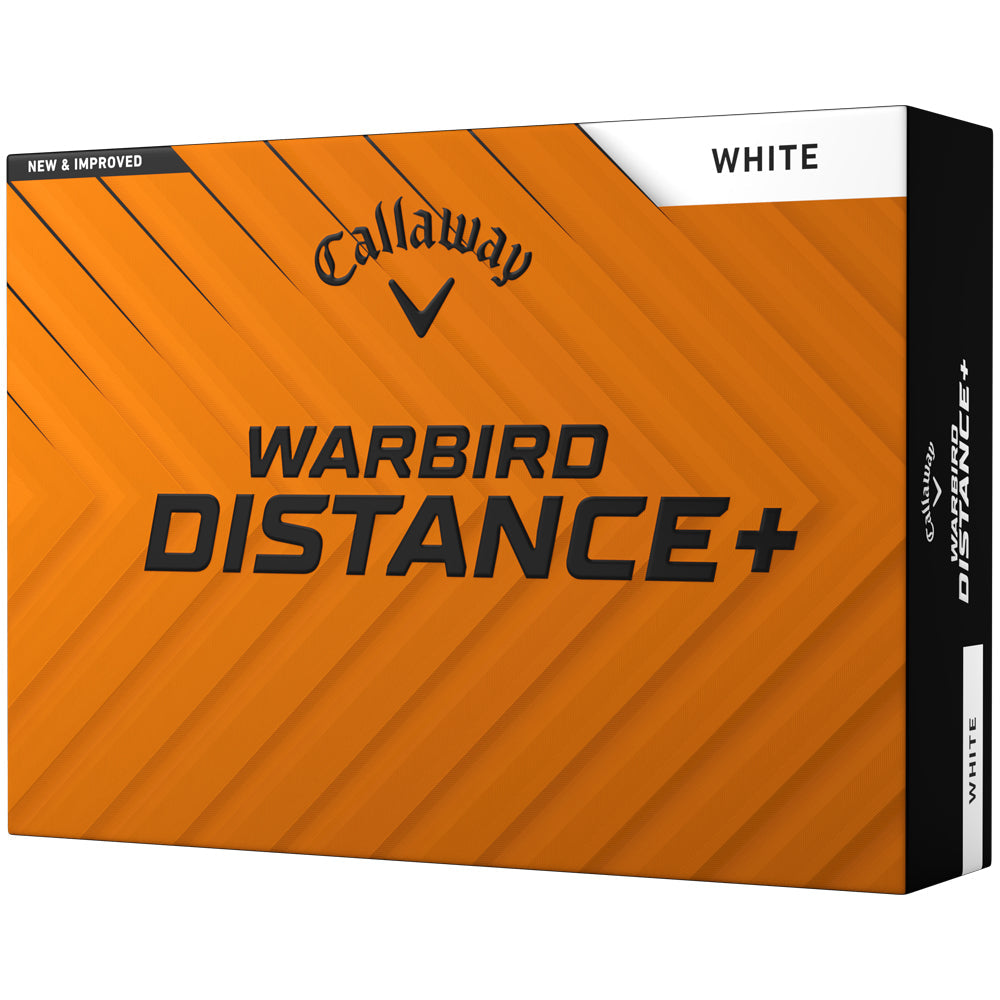 Warbird Distance+ Golf Balls: Enhanced Speed, High Launch, 12-Pack White