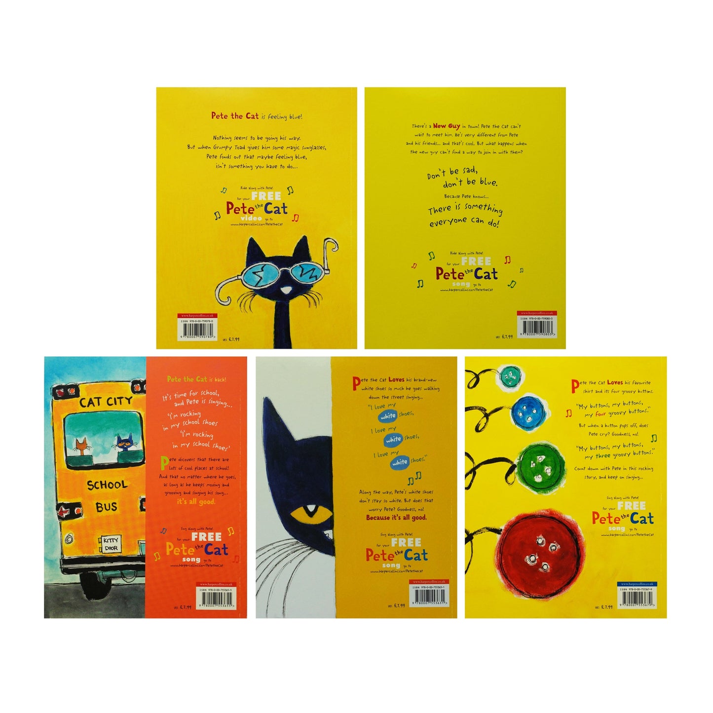 Pete the Cat Series By Eric Litwin, Kimberly Dean and James Dean 5 Books Collection Set - Ages 3-5 - Paperback