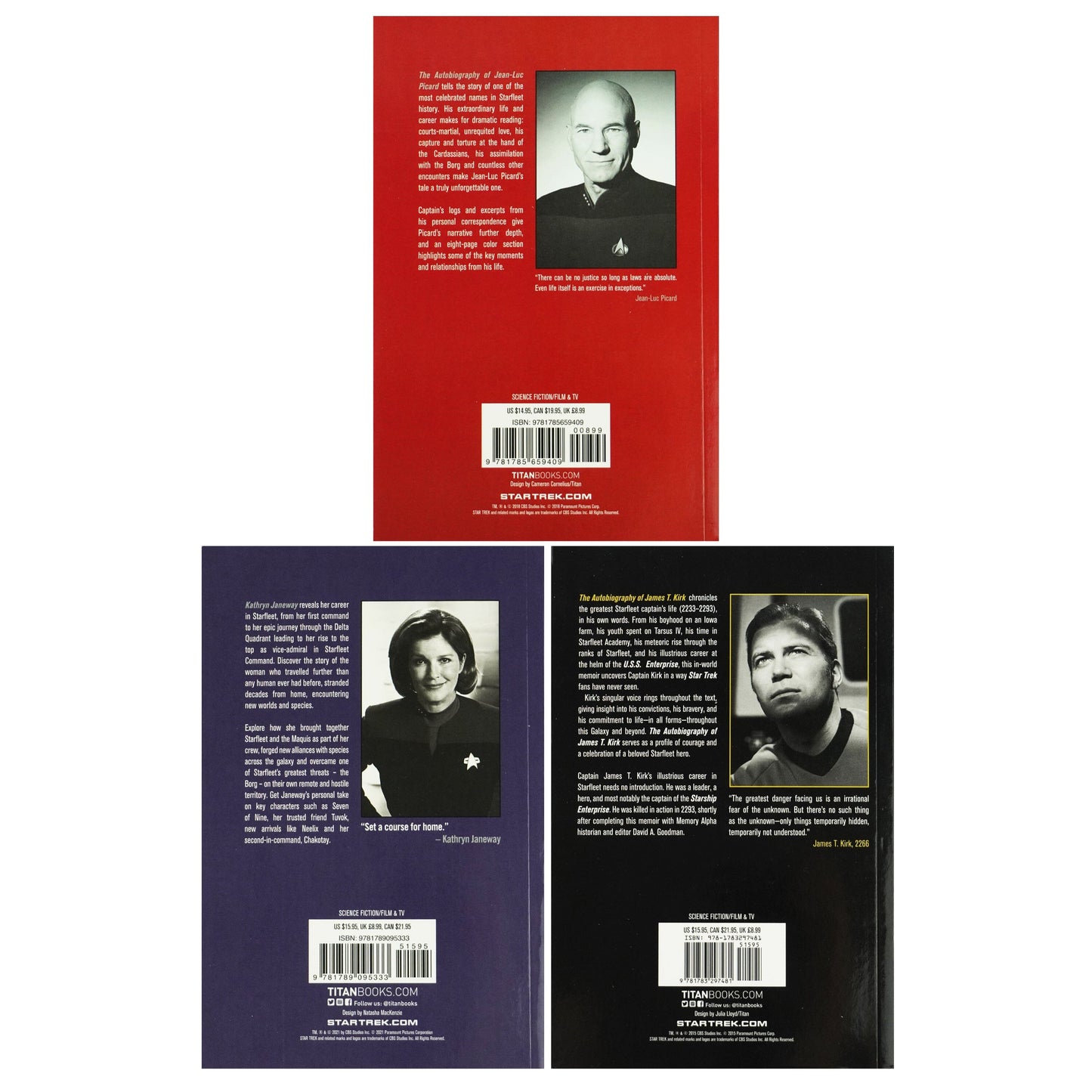 Star Trek Captains The Autobiographies: 3 Books Collection Box Set - Fiction - Paperback