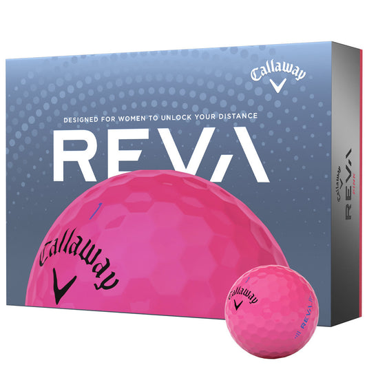 REVA Ladies Golf Balls: Pink 12-Pack for Distance and Forgiveness