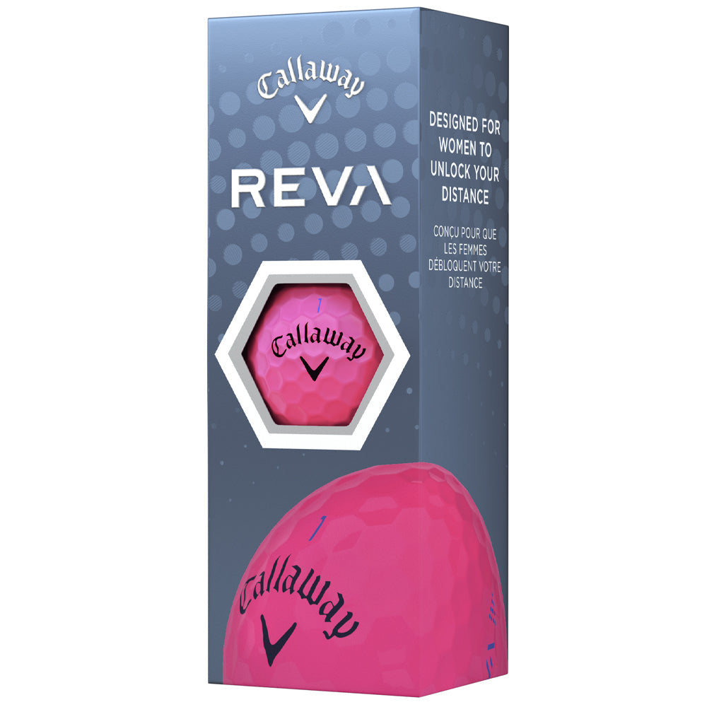 REVA Ladies Golf Balls: Pink 12-Pack for Distance and Forgiveness
