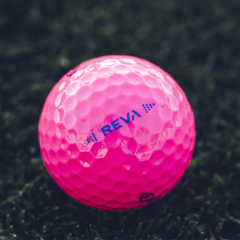 REVA Ladies Golf Balls: Pink 12-Pack for Distance and Forgiveness
