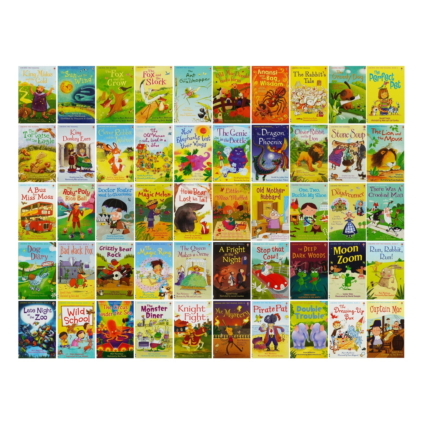 My First Reading Library By Usborne 50 Books Collection Boxset- Ages 5-7 - Paperback