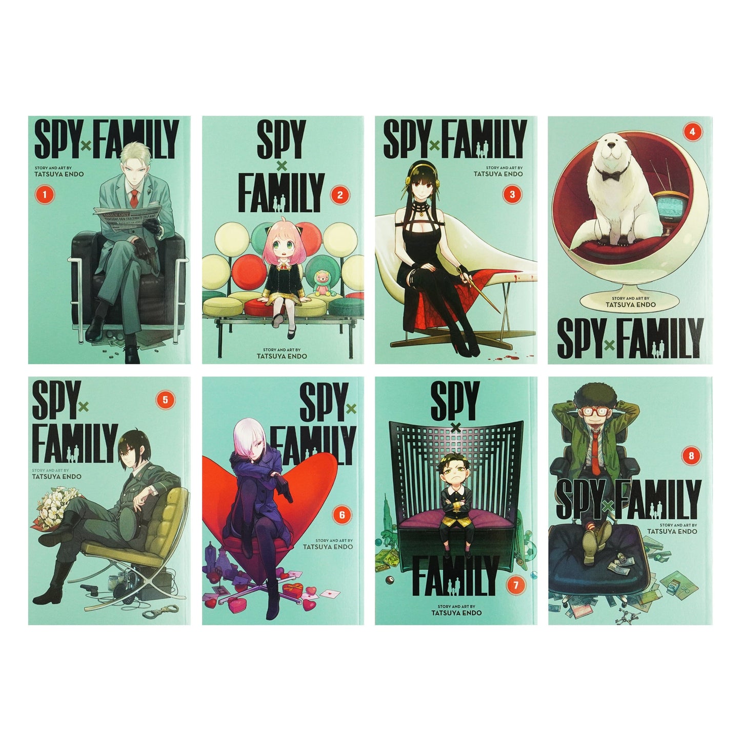 Spy x Family Series by Tatsuya Endo 8 Books Collection Set (Vol 1-8) - Ages 13+ - Paperback