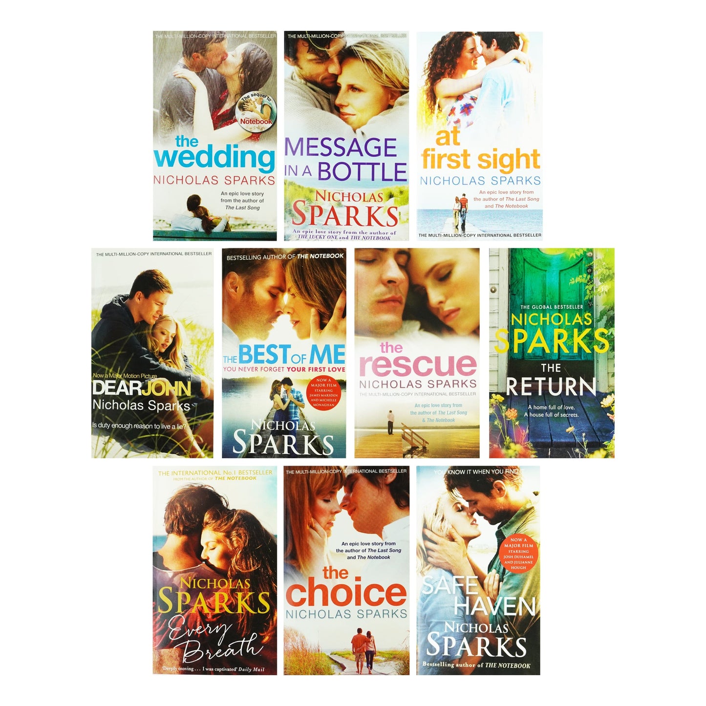 Nicholas Sparks 10 Books Collection Set - Fiction - Paperback