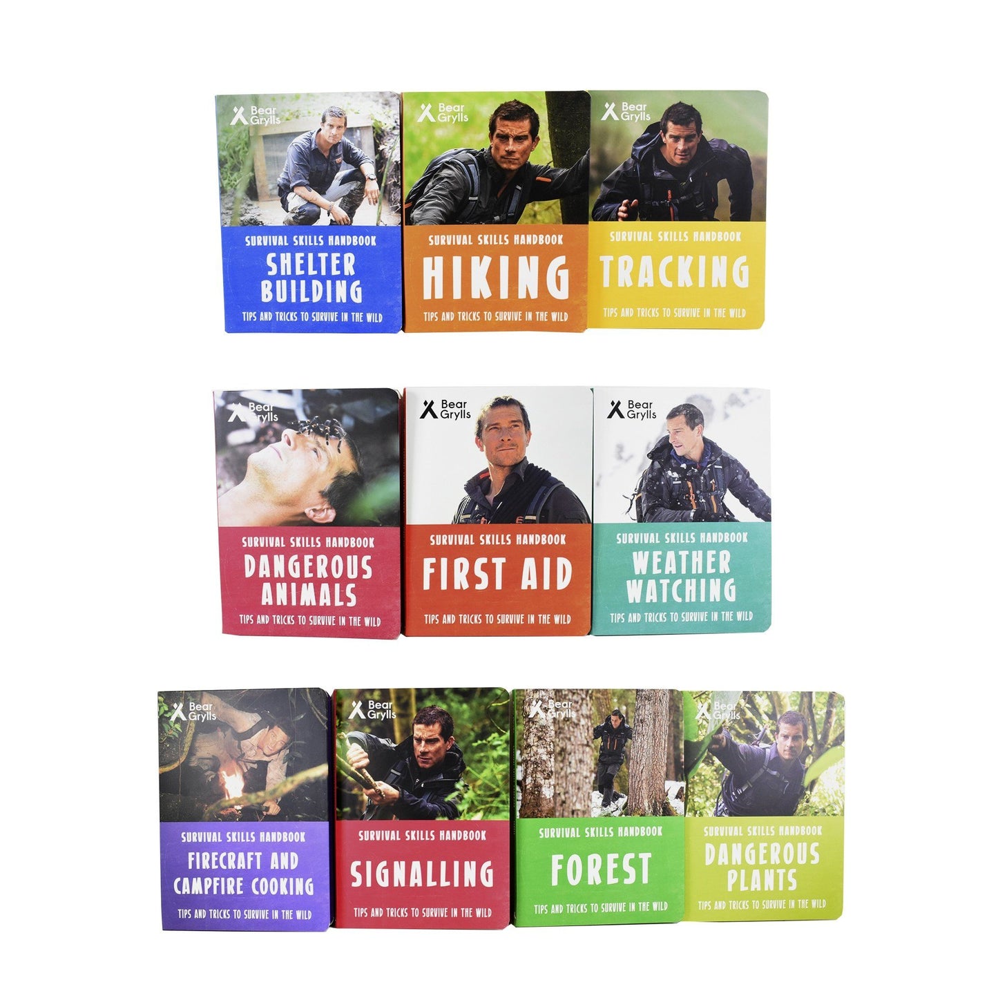Bear Grylls Survival Skills Handbook Collection Series 10 Books - Age 9 years and up - Hardback